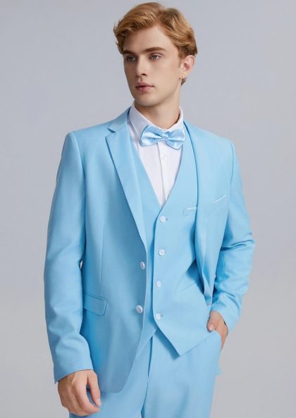 Men's 3-Piece Stylish Elegance Slim Fit Classic Suit