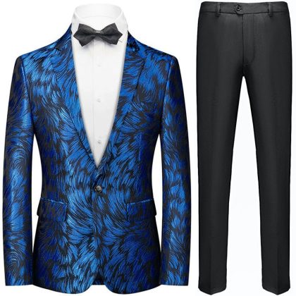 Men's Royal Plume Jacquard Tuxedo Jacket