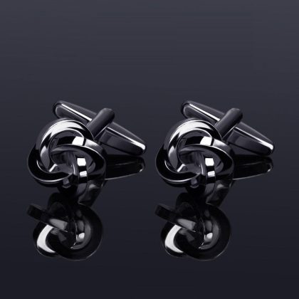 French Metal Knotted Cufflinks