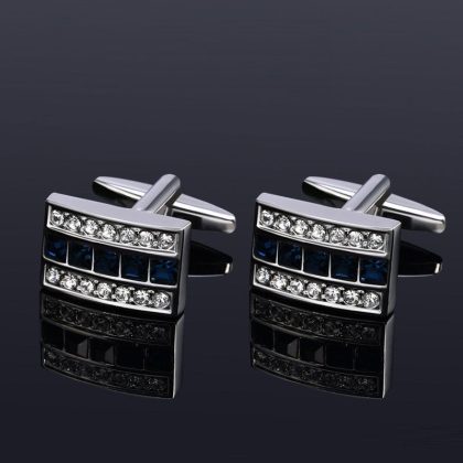 Triple Inlaid Crafted Shirt Cufflinks