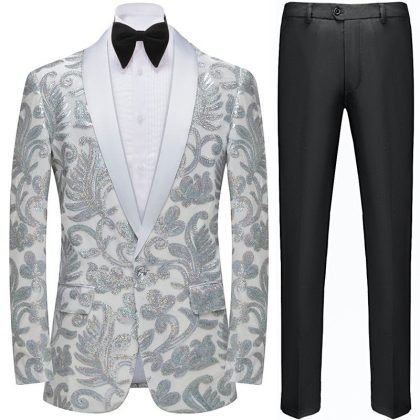 Men's Exquisite Shawl Lapel Paisley Tuxedo Jacket